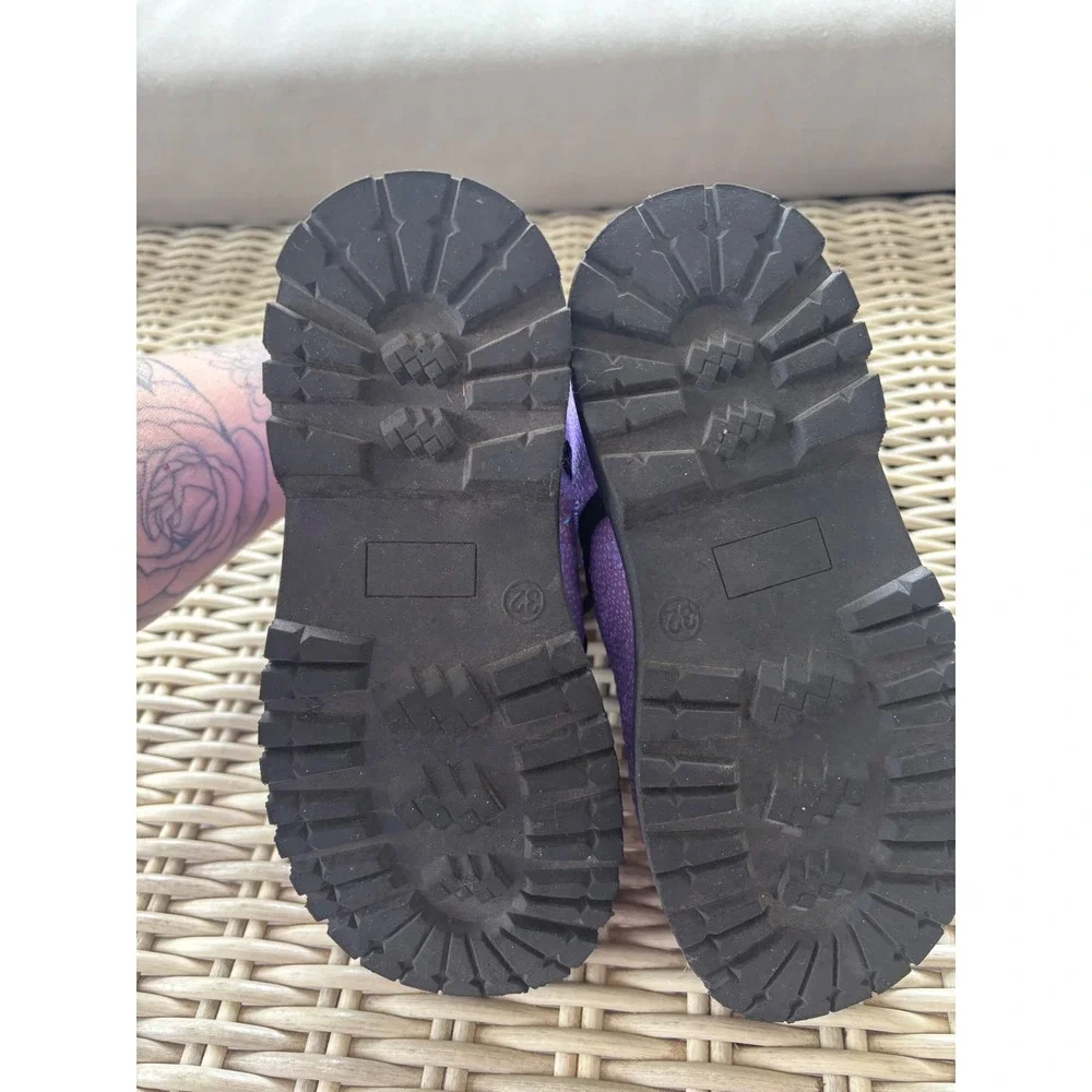 Lola +‎ The Boys Like New Lavender Sequin Combat Boots EU 32/US 1 swiftie